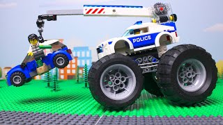 LEGO Cars and Trucks Experemental police car and toy tow truck for children