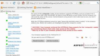 WebGoat v5.3 - Cross-Site Scripting (XSS) - HTTPOnly Test