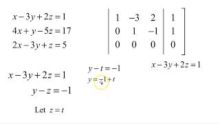 Gaussian Elimination 3x3 Infinite