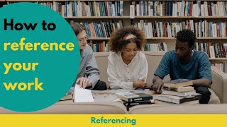 How to reference your work