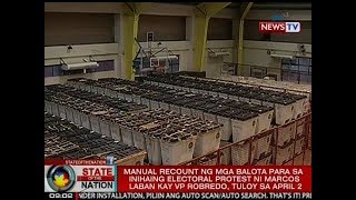 SONA: Manual recount ng mga balota para sa inihaing electoral protest ni Marcos, tuloy sa April 2