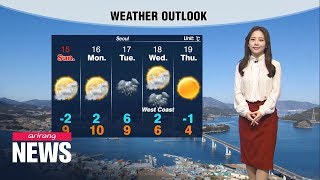 [Weather] Milder temperatures over the weekend after some rain tonight