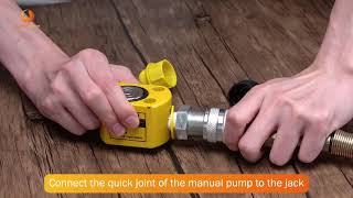 BEAMNOVA Mini Hydraulic Jack Portable Low Profile 5 Ton Ram Kit 11023lbs Small Lift Cylinder