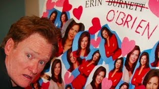 Conan O'Brien builds a love token to CNN's Erin Burnett