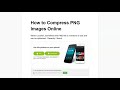 How to Compress PNG Images Online