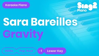 Sara Bareilles - Gravity (Lower Key) Piano Karaoke