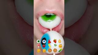 ASMR Satisfying Eating Emoji Challenge 👁🍉🍯 #emojichallenge #asmrsounds #satisfying