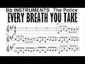 EVERY BREATH YOU TAKE 16 beat Bb Instruments Sheet Music Backing Track Play Along Partitura