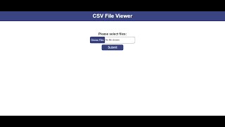 CSV File Viewer in Nodejs
