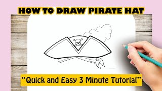 How to draw PIRATE HAT