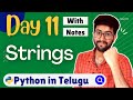 Day 11 : Strings in Python | Python Course in Telugu | Vamsi Bhavani