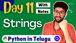 Day 11 : Strings in Python | Python Course in Telugu | Vamsi Bhavani