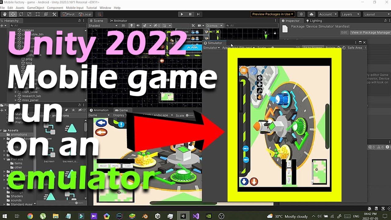 Unity 2022 Run Your Mobile Game In Unity Inbuilt Virtual Simulator ...