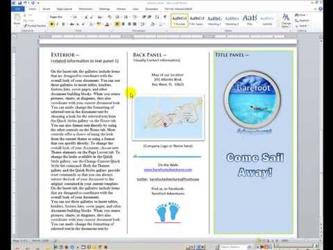 Word: How To Create And Design A Brochure - YouTube