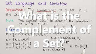 What is the Complement of a Set?