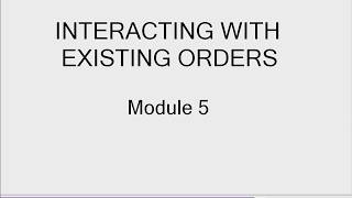 CPOE - Interacting with Existing Orders (Module 5)
