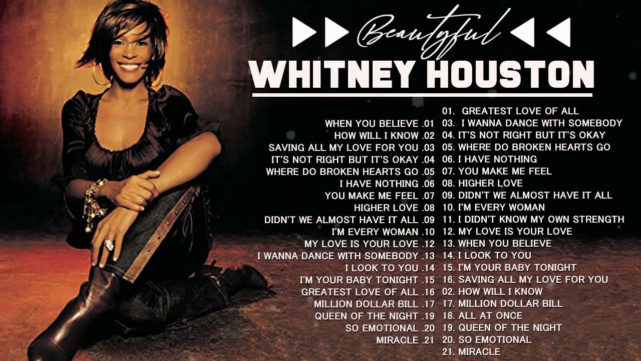 Whitney Houston Greatest Hits 2022 | The Very Best Songs Of Whitney ...