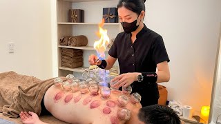 ASMR 🌿 $5 Relaxing Cupping Therapy in Vietnam 🇻🇳 | Deep Sleep & Stress Relief