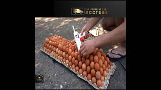 Car vs eggs |experiment | eggs vs car compilation | car crushing tube #cctube | asmr