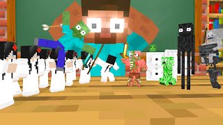 Monster School : TINY SADAKO CHALLENGE - Minecraft Animation