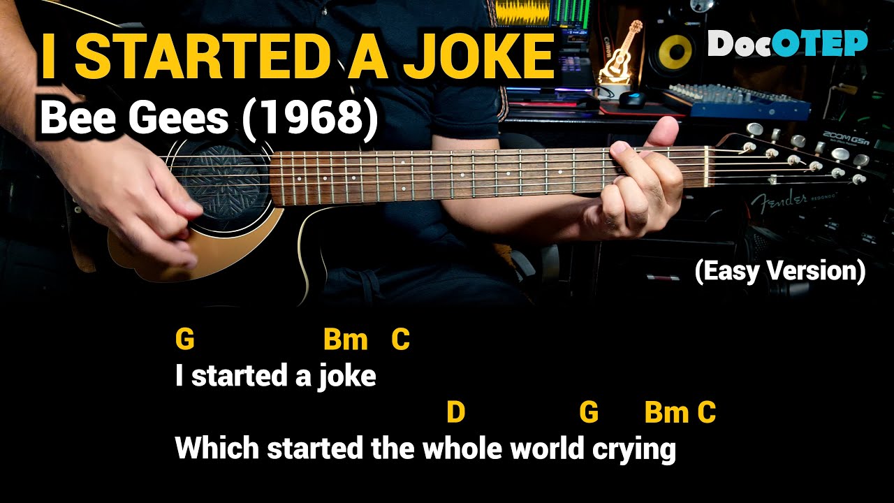 I Started A Joke - Bee Gees (1968) - Easy Guitar Chords Tutorial With ...