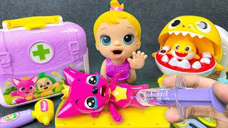 64 Minutes Satisfying Unboxing Pregnant Pinkfong Doctor Toys, Bunny First Aid Set ASMR 💞 Boby Toys