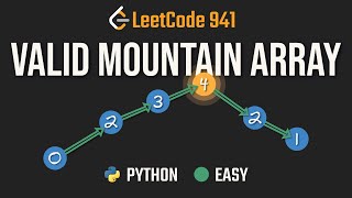 Valid Mountain Array - LeetCode 941 - Python
