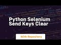 python selenium send keys clear