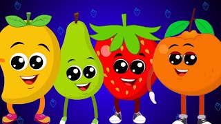 Ten Little Fruits Jumping On The Bed Baby Rhyme & Kids Song