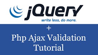 Php Jquery Ajax Validation tutorial Plugin part 3