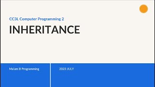 JAVA OOP - Inheritance (Tagalog)