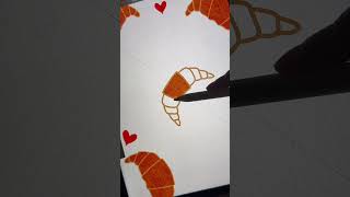 Croissant drawing tutorial on Procreate 🥐 #croissant #procreate #digitalart #ipadart