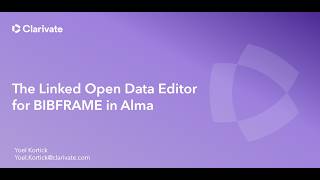 The Linked Open Data Editor for BIBFRAME (March 5, 2026)