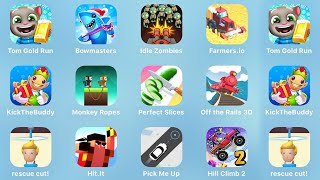 Tom Gold Run | Bowmasters | Idle Zombies | Farmers.io | Kick The Buddy Forever | Monkey Ropes