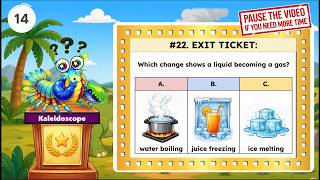TEKS Science 4th Grade - 4.6A: Physical Properties and States of Matter (Exit Ticket)