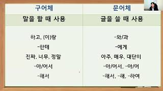 구어체와 문어체