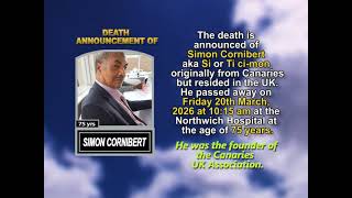 Simon Cornibert ~ Short Obituary