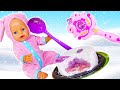 🔴Baby doll videos | Disney princess & Baby Born doll | Kids pretend play dolls & princess castle.