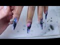 GLASS GALAXY ACRYLIC NAILS + MY SCULPTING AND PINCHING ROUTINE