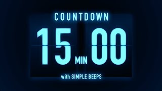15 Minutes Countdown Timer ๐ต Flip Clock with Simple Beeps