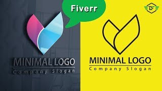 Professional minimal logo design modern signature flat | DesignFaqs