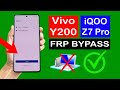 vivo y200 5g frp bypass Android 14 google Account remove without password working methods