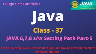 Java||class -37||JAVA Path Setting Part-5||Java Tutorial for Beginners - in Telugu and English