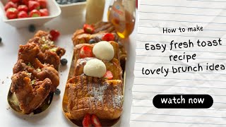 Homemade Easy Brunch Idea 💡 || Best French Toast & Coated Fried Chicken Recipe