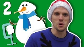 2 melting snowmen with fire | 12 Explosions of Christmas with Greg Foot | Head Squeeze