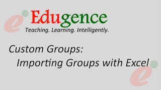 Importing Custom Groups using Excel