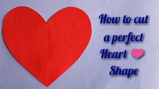 How To Cut A Perfect Heart❤️ shape / Make Easy Paper Heart || Priti's Art & Craft.