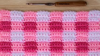 HOW to CROCHET PLAID Technique - Gingham, Tartan, Check, Madras, Flannel Designs