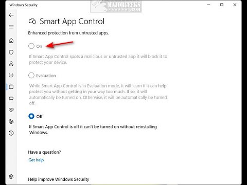 How to Turn Smart App Control On or Off in Windows 11