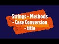 PYTHON - Strings - Methods - Case Conversion - title #PythonTips #viral